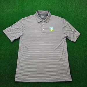 Oxford America Redeemed Golf For Good Striped Performance Polo Shirt Mens Large